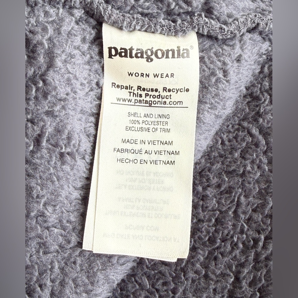 Patagonia Women’s 1/4 Zip Los Gatos Smolder Blue Soft Fleece Pullover L - Picture 15 of 15